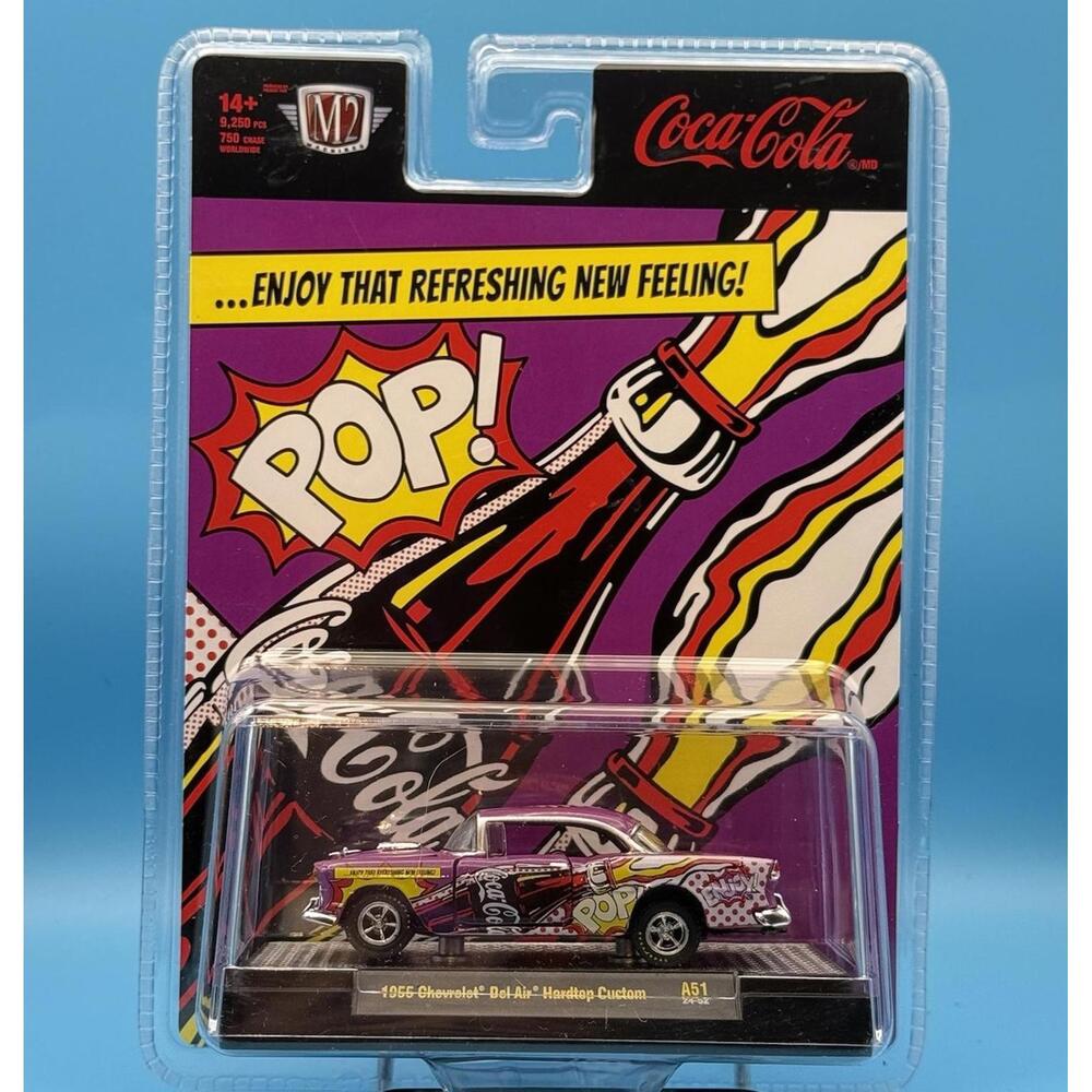 2025 M2 Machines Coca Cola Series 1955 Chevrolet Bel Air Hardtop Custom A51